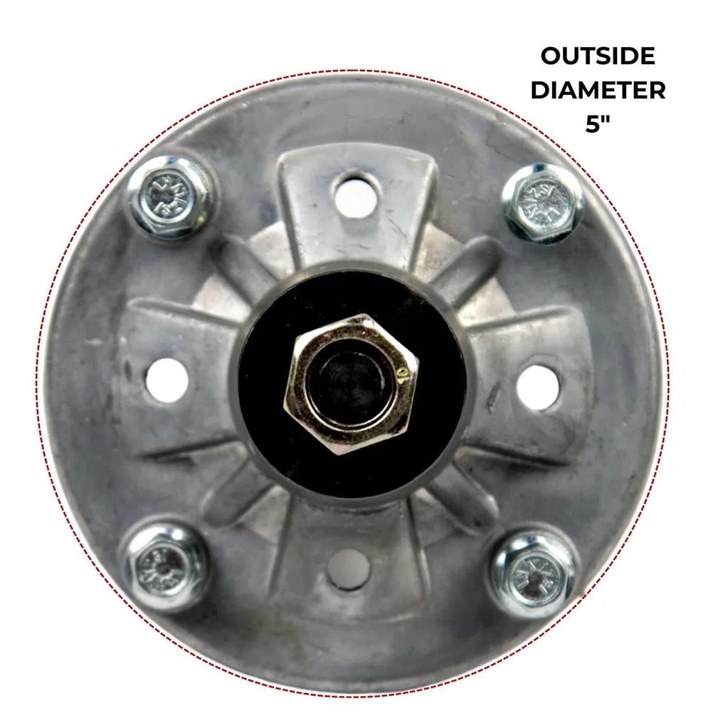 Mandrino per tosaerba con bulloni zincati, 12,7 cm, per Johns Deeres D100-D160 LA100-LA165 X110 X120 GY20454 GY20867 GY20962 GY21098