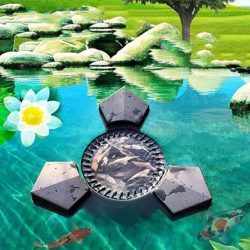 Skimmer per laghetti, con pompa, per una pulizia efficace delle superfici di laghetti e laghi all'aperto, cavo di alimentazione incluso