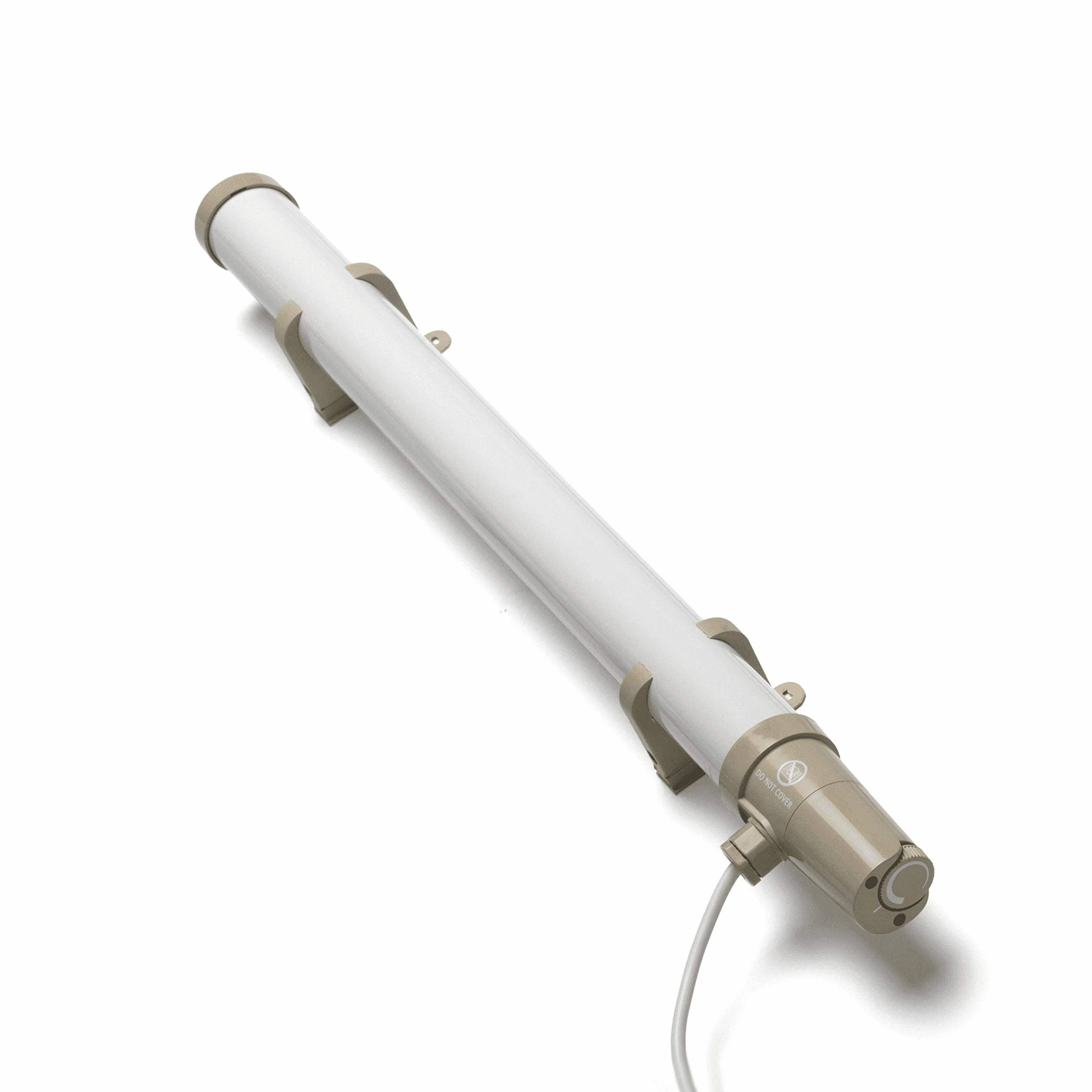 Dimplex ECOT2FT - Riscaldatore tubolare da 0,8 m con termostato integrato, staffe di montaggio incluse, bianco/grigio