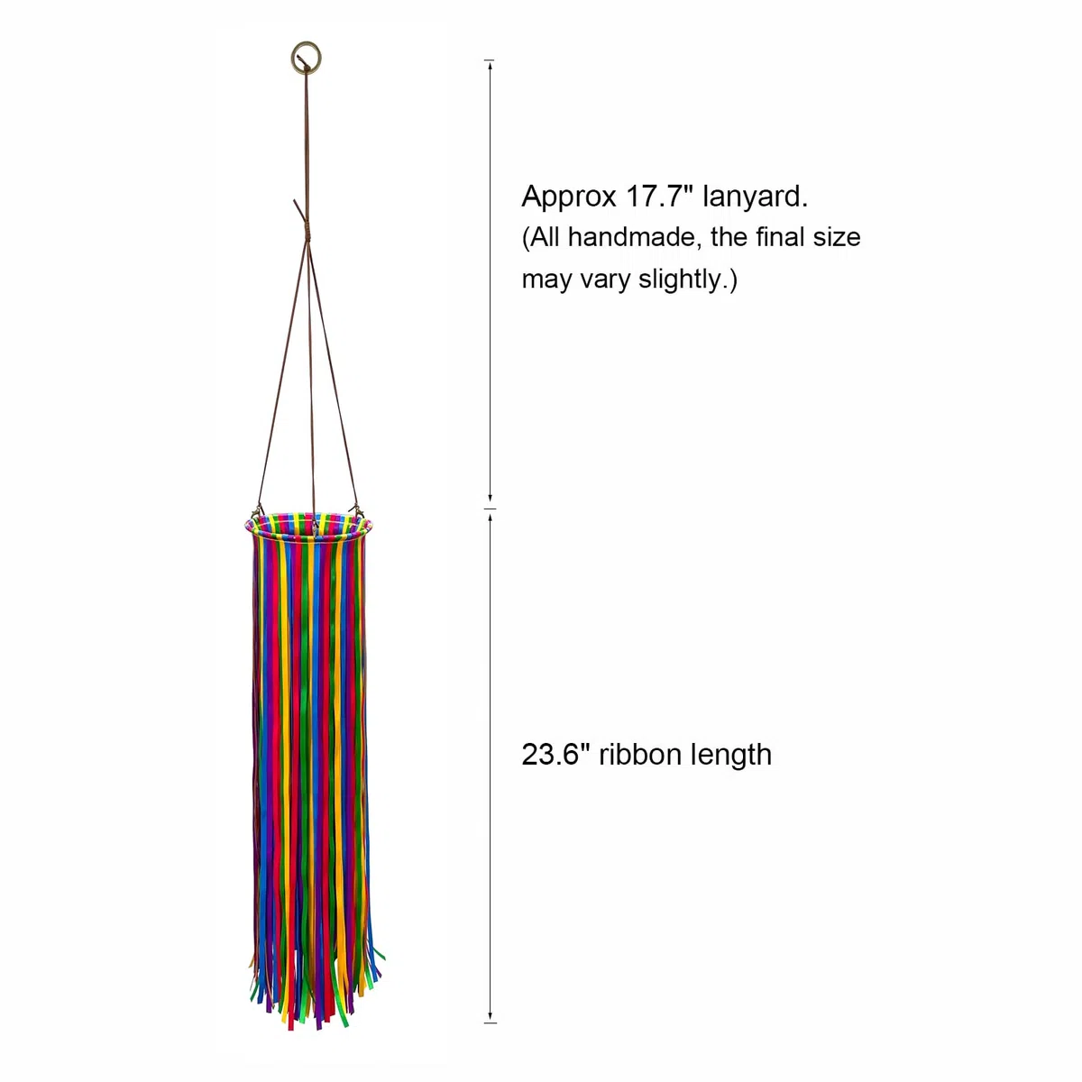 Nastro a Vento, Decorazione Esterna per Patio, Giardino, Cortile, Molo e Camper, 104 cm, WS41-01, Giallo, Verde, Viola, Blu Navy, Rosso, Trattamento Speciale per le Estremità del Nastro