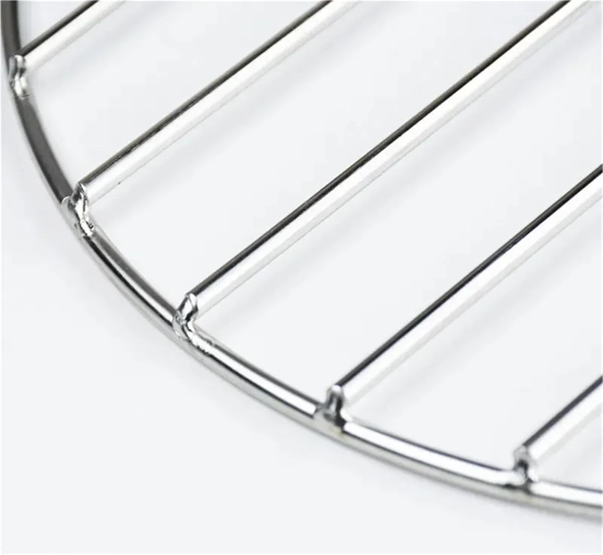 Rete a rete per barbecue in acciaio inox, griglia rotonda per arrostire pancetta e verdure, accessorio da cucina versatile, varie dimensioni (43,5 cm)