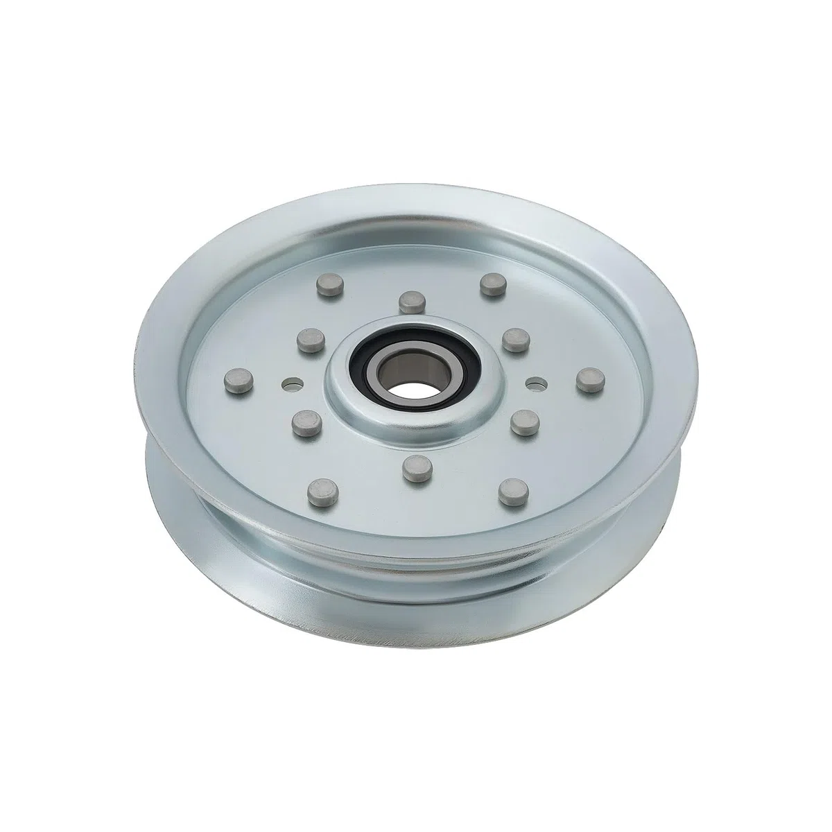 1 puleggia folle piatta, diametro 17,0 x 132,6 mm, AM135526, compatibile con John Deere X300, X304, X310, colore: argento