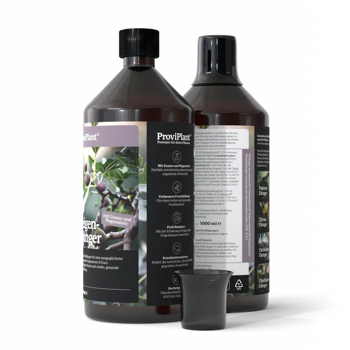 Fichi fertilizzante – 1 litro di fertilizzante speciale specie di fichi (Ficus) ed erbe per interni ed esterni di qualità professionale – Alta efficienza – 200 litri di acqua – Made in