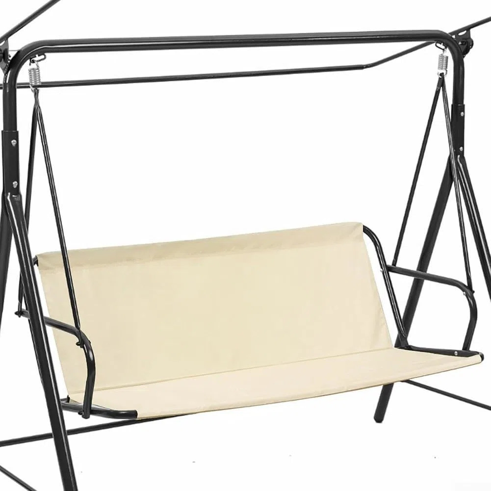 Coprisedile per dondolo da esterno realizzato in tessuto Oxford 600D impermeabile per giardino per protezione contro pioggia e umidità, 138 x 50 x 50 cm (138 x 50 x 50 cm, beige)