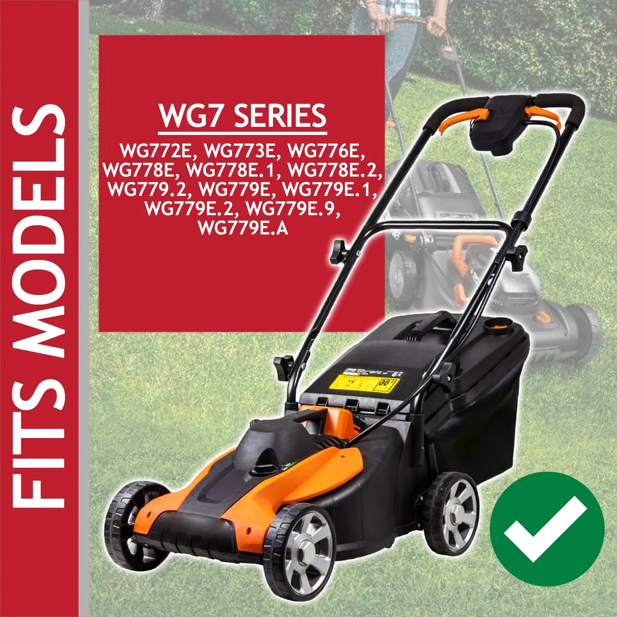 Spares2go Lama da 33 cm per Worx Serie WG7 Tosaerba