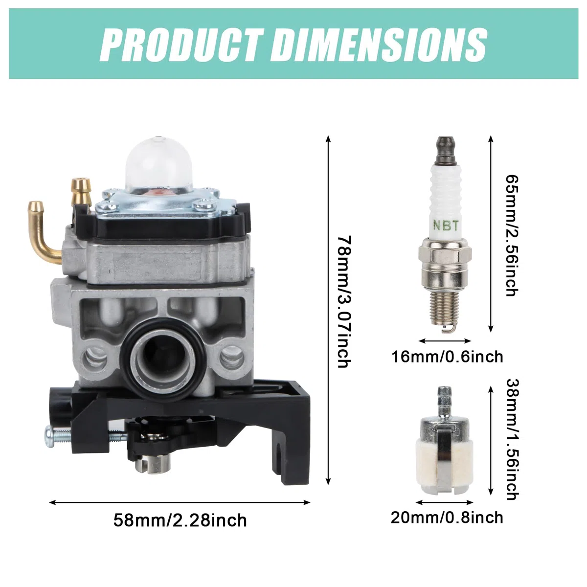 PSLER Kit Carburatore per Honda GX25 GX35 FG110 HHT25 HHT35 16100-Z0Z-034