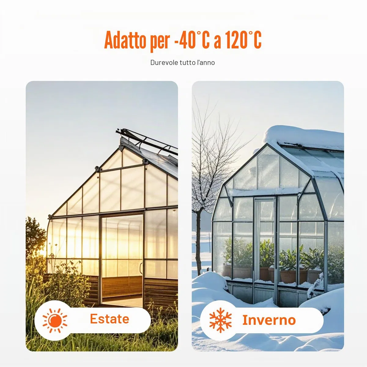 VEVOR Pannelli per Serre in Policarbonato per Tetti 14 Pezzi, 1210 x 605 x 4 mm, Coperture in Plastica Ondulata Impermeabile e Protetta dai Raggi UV, Lastre Trasparenti per Coperture Urti per Serre