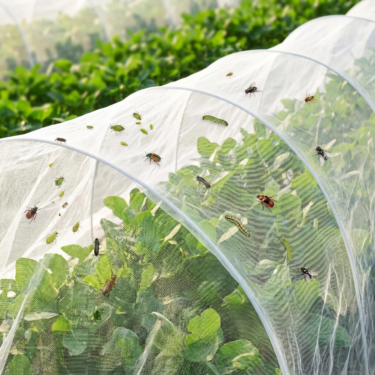Zonon Rete da giardino per uccelli, 3 x 6 m, rete per insetti, rete bianca per piante da giardino