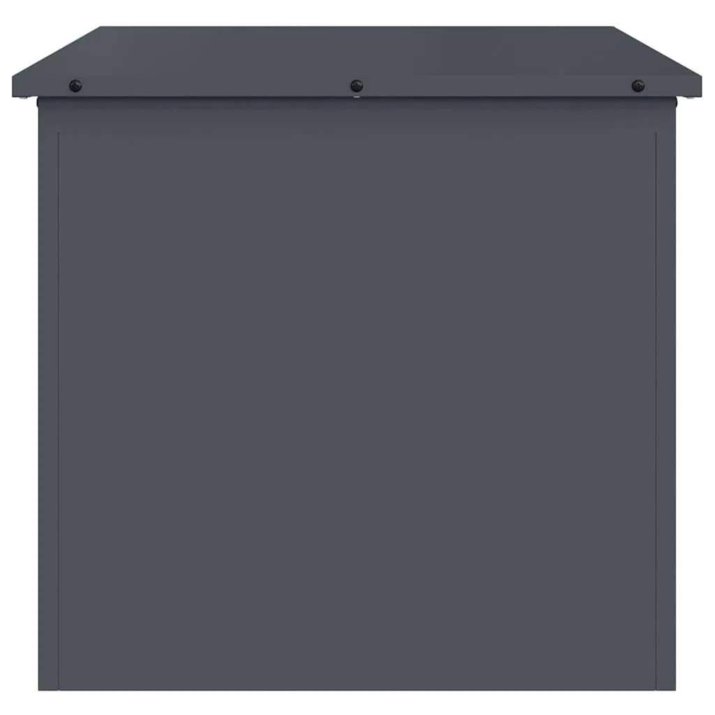 Contenitore per cuscini da giardino in acciaio, 55 x 50,5 x 50 cm, antracite, coperchio sollevatore a gas per sistema di organizzazione, spazio per esterni, per terrazza e giardino