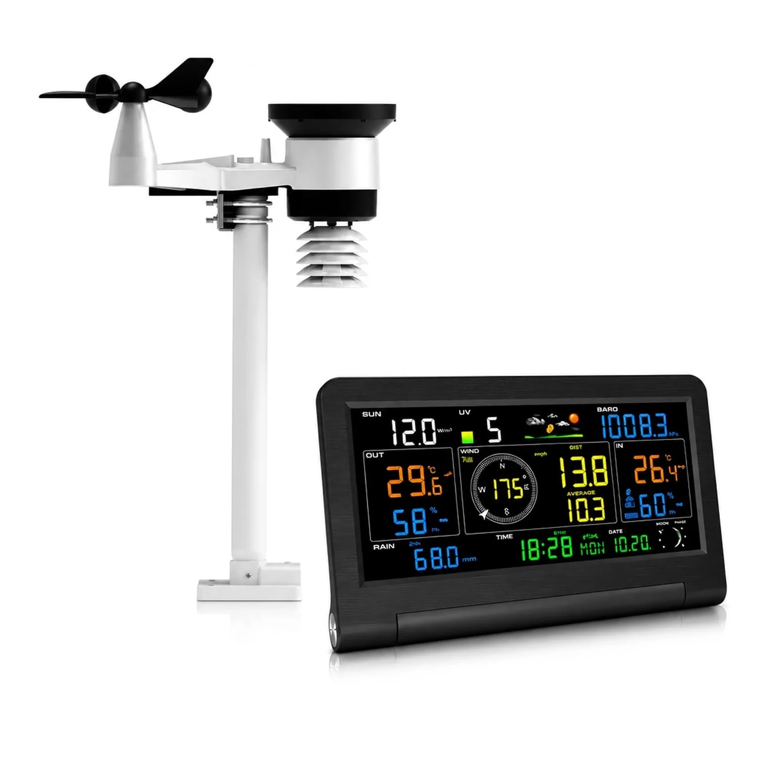 Pluviometro, Stazione Meteorologica WiFi Wireless 14 in 1 WS0355