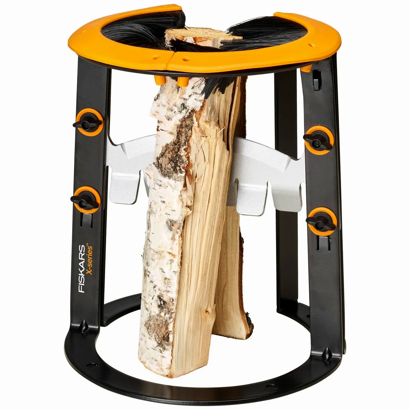 Fiskars Serie X Spaccalegna L per Legna da Ardere, Spaccalegna Manuale e Sicuro per Ceppi Fino a Ø 12 cm, Borsa Inclusa, Nero/Arancione, 1079156