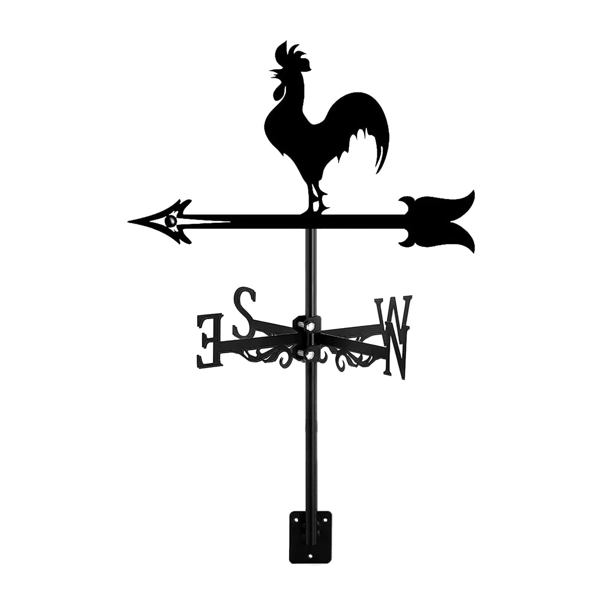 Segnavento un Forma di - Siluetta Della Banderuola un Forma di Galletto Retrò - Indicatore Della Direzione del per La Fattoria All'Aperto