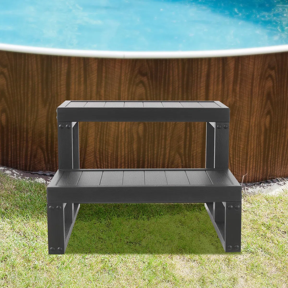 Base per vasca da bagno, vaso, bordo idromassaggio, scala idromassaggio, scala antiscivolo per diversi tipi di vasche idromassaggio, 60 x 54 x 42,3 cm