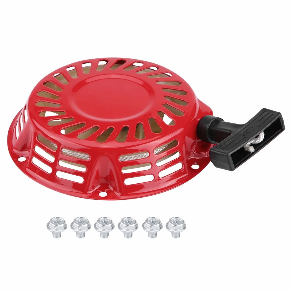 Gruppo Avviamento a Strappo Generatore Kit Avviamento a Strappo Parte di avviamento a Strappo con 6 Viti Avviamento a Strappo per Motore Avviamento in Metallo per Generatore a