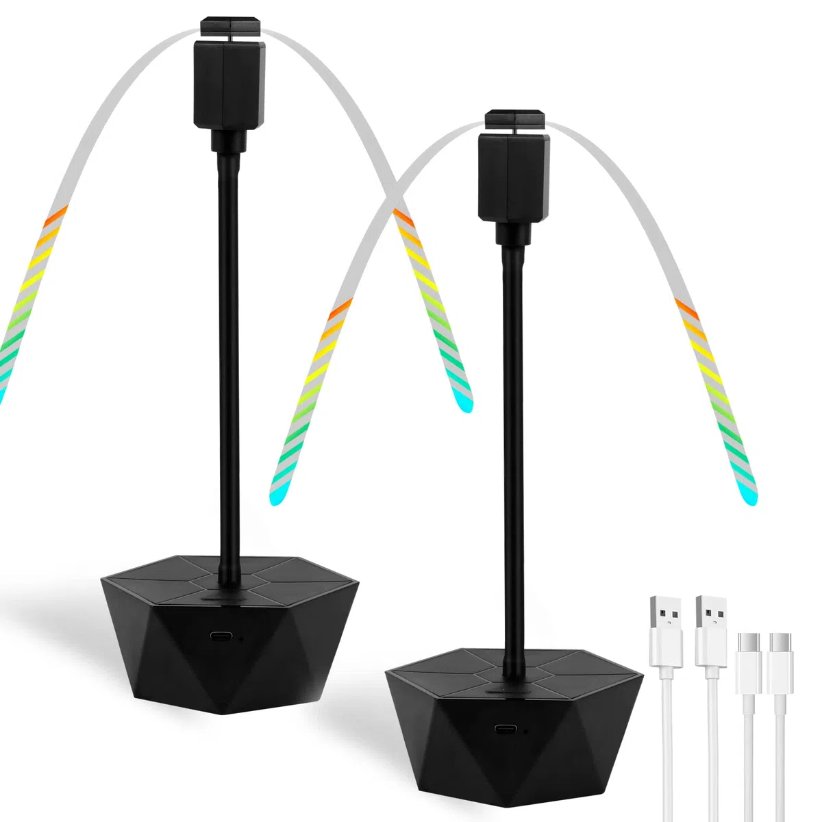 TEPENAR Repellente per Zanzare con USB C - Anti Mosche Ventilatore Antizanzare Senza Utilizzare Sostanze Chimiche, Scaccia Mosches Ventilatore per Insetti Spaventare, Godetevi i Vostri Pasti (2 PCS)