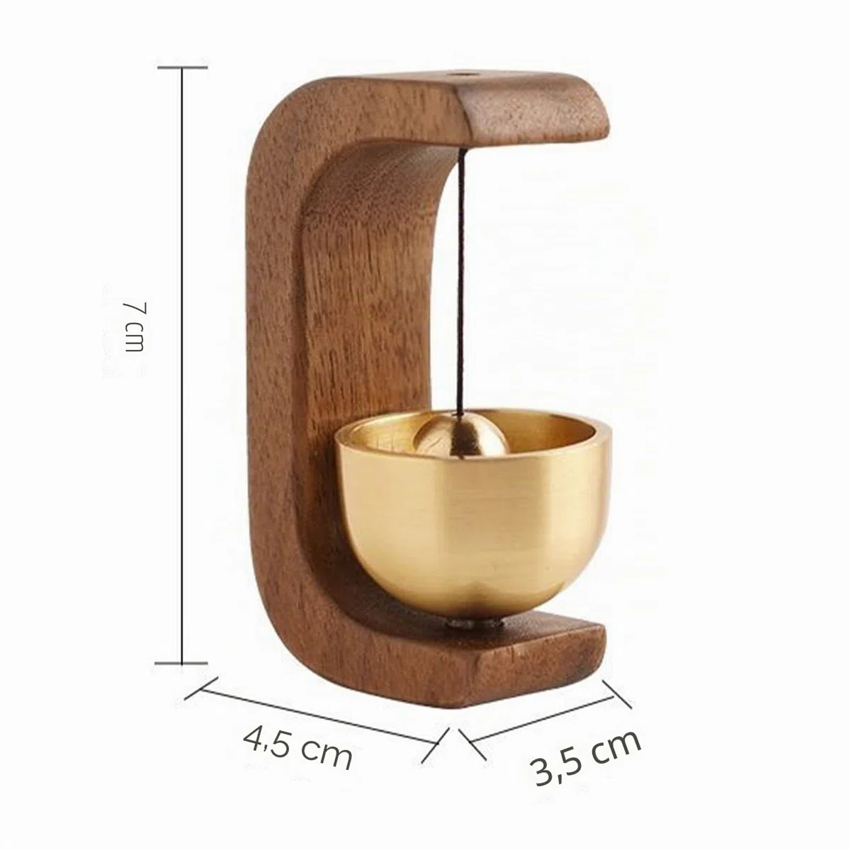 Campanelli in legno massello di rame puro, Carillon eolici alla dopamina in stile giapponese, Carillon a vento magnetico, Decorazione da parete da appendere, per campanello del frigorifero
