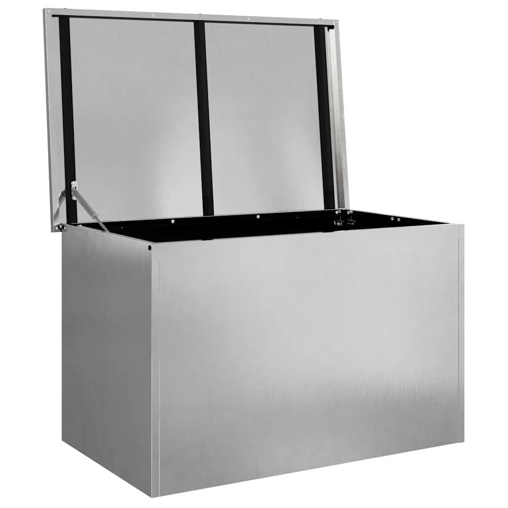 Scatola di Stoccaggio Esterno Argento 80 x 50,5 x 50 cm Acciaio,Casa e Giardino,Immagazzinamento e organizzazione,Contenitori per Oggetti Domestici,15.6kg-874571