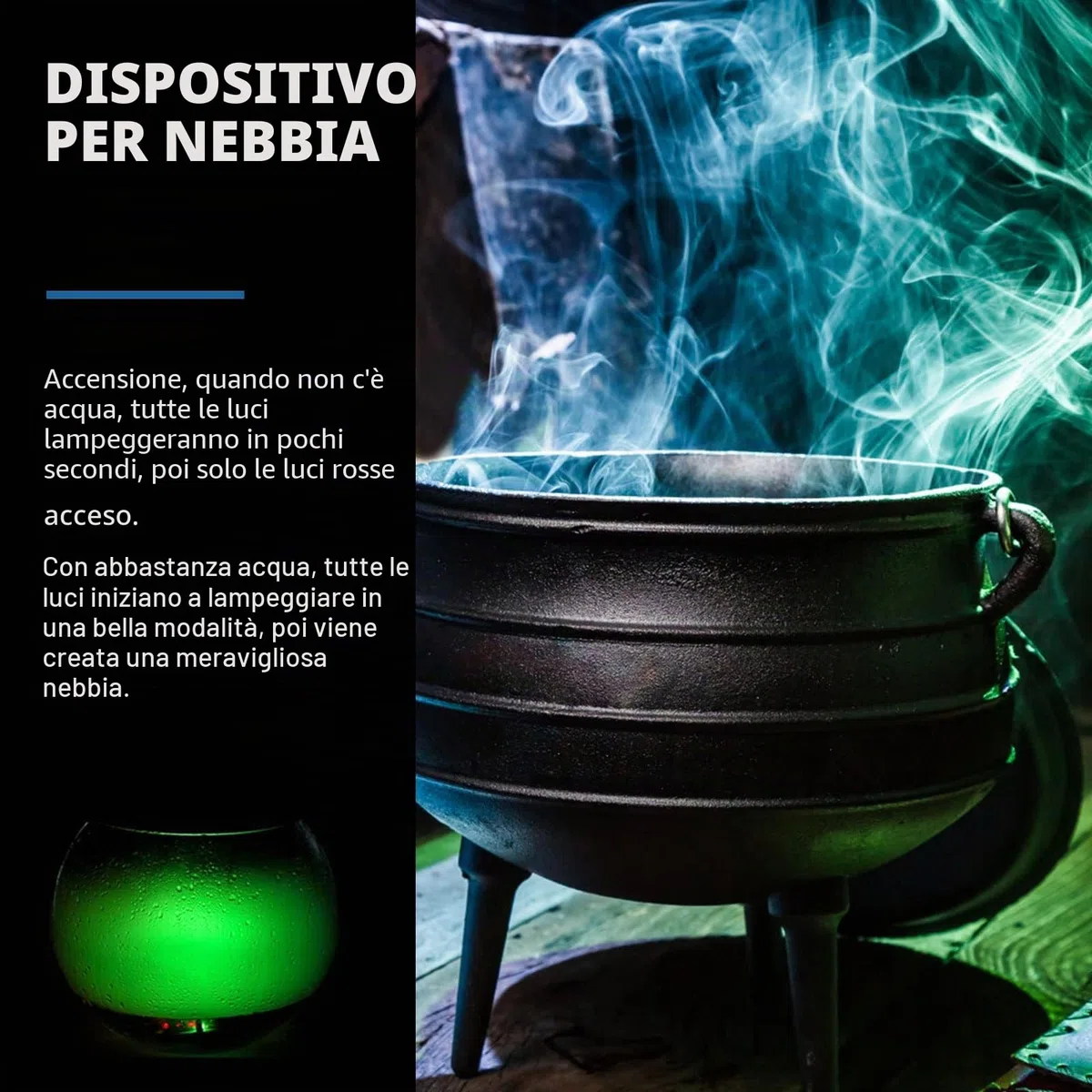 Mxmoonant - Nebbia ad ultrasuoni a 3 teste, in plastica, umidificatore ad aria, 1500 mlL/H, con 6 dischi di atomizzazione di ricambio per fontana d'acqua, laghetto, acquario, lavandino roccioso