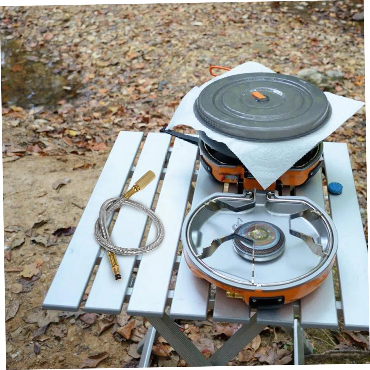 Tubo di Prolunga in Acciaio Inossidabile per Bruciatore Gas da Campeggio Design Multifunzionale per Fornello e Barbecue per Escursionismo e Barbecue All'aperto