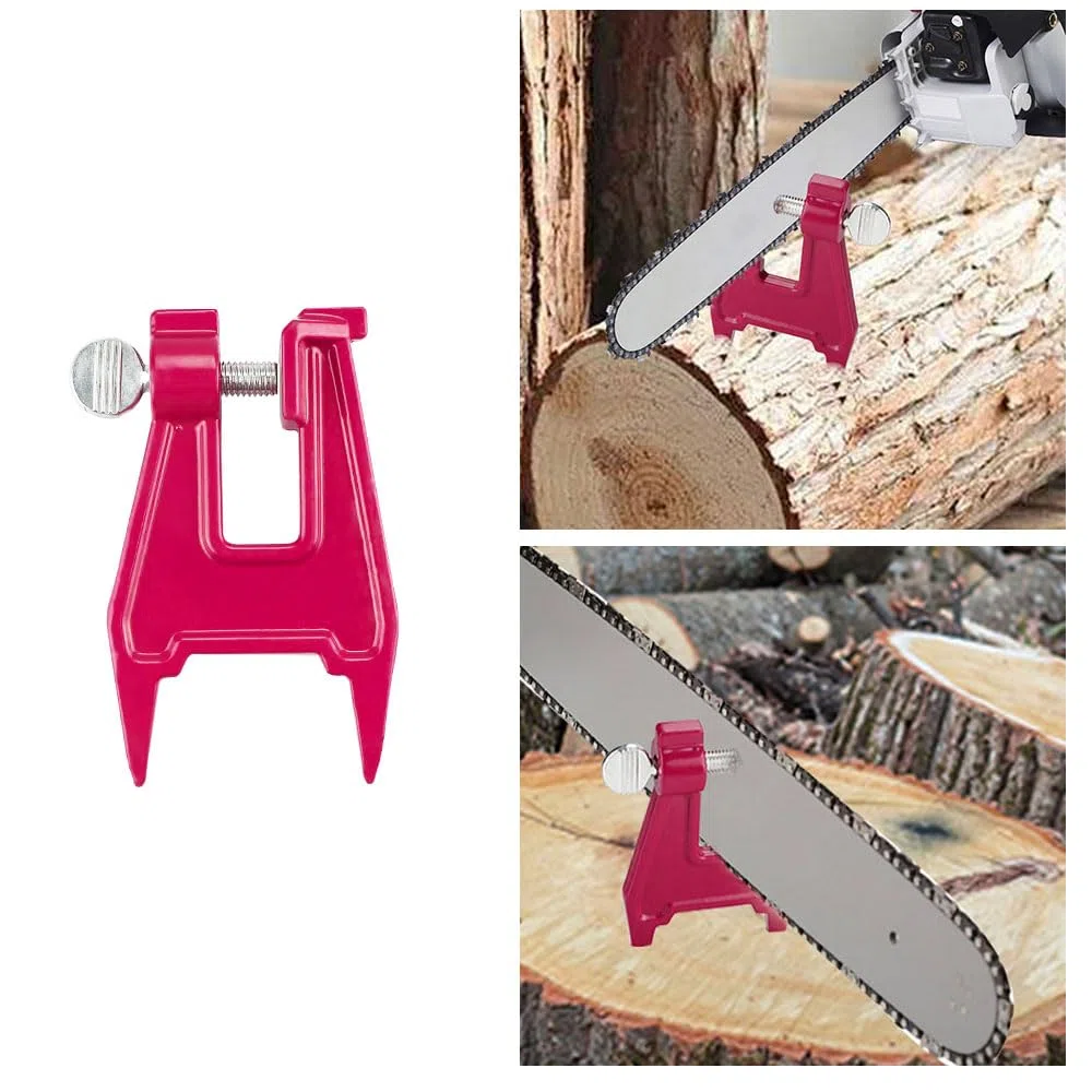 Affilatura per Motosega Kit, Affila Catena Motosega Kit, Affilatura Lama Motosega Kit, con 1 Lima Piatta 3 Lima Rotonde e Morsa per Ceppo per Motosega, per Affilatura e Limatura di Motoseghe