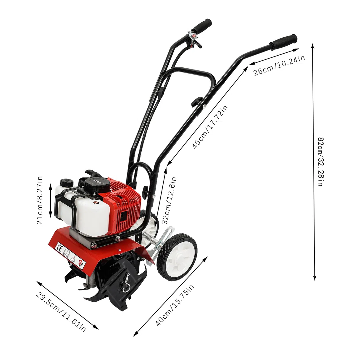 Mini motozappa a benzina da giardino, coltivatore a 2 tempi, coltivatore per prato e suolo per orto, motore Oetrol
