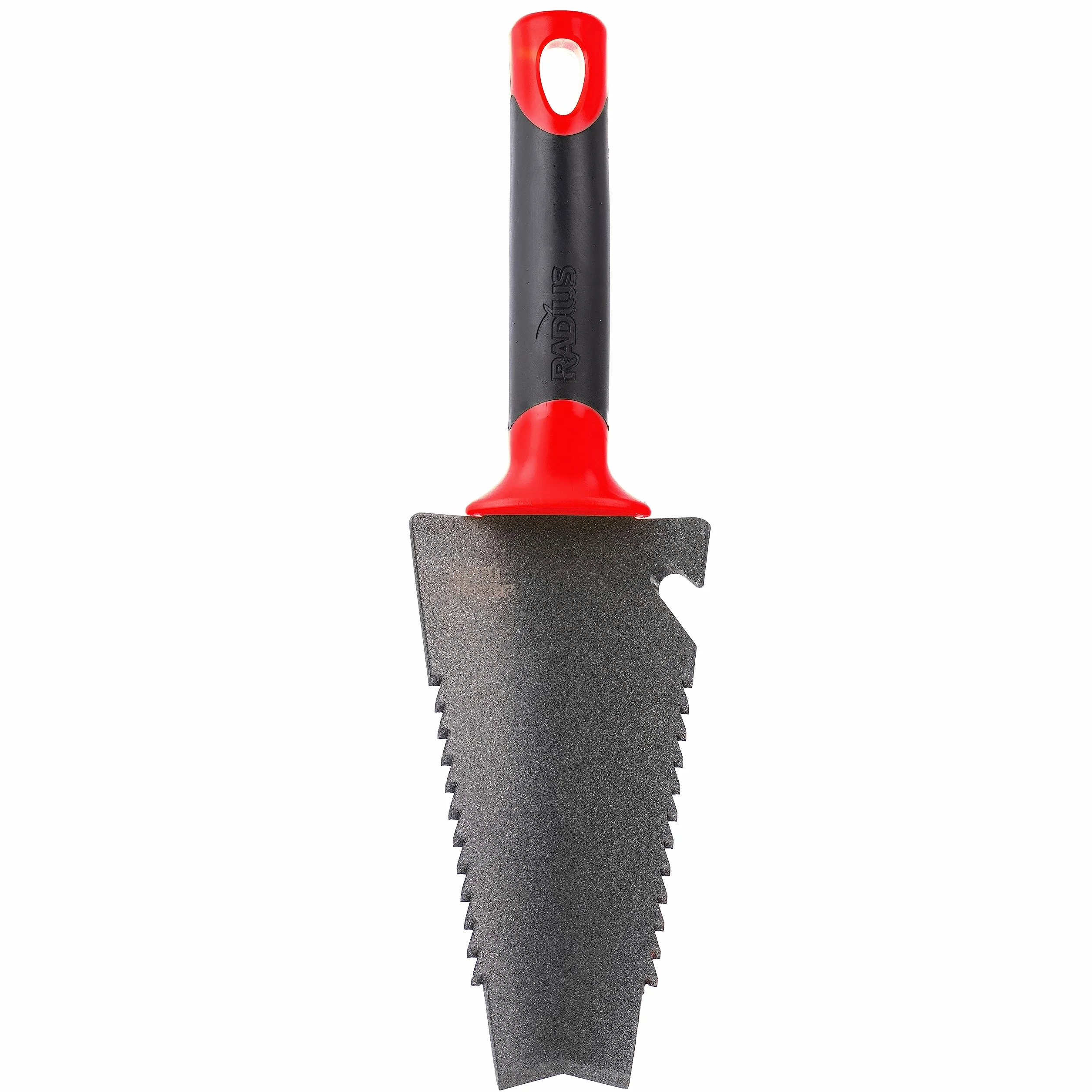 Radius Garden Root Slayer - Pala in acciaio al carbonio, colore: Rosso