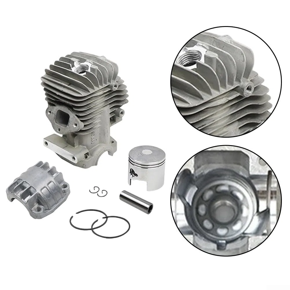 Cilindro per Kit Pistone, Kit Cromatura 34MM per motosega con una cilindrata di 2500 25Cc e Sopra per Vari Modelli