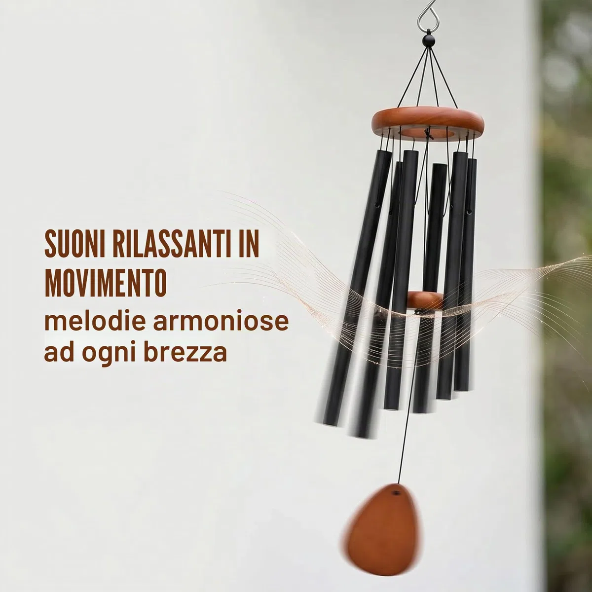 1 Pezzo Campanelli a Vento, Decorazione per Giardino, Balcone e Interni, Regalo di Benvenuto e Arredamento per la Casa