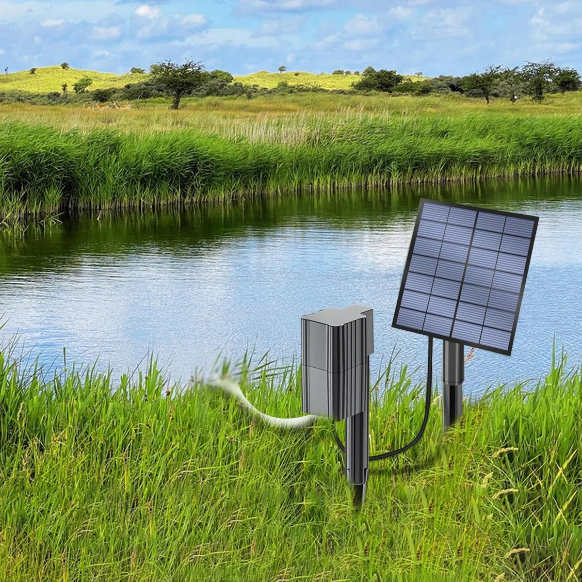 Pompa di ossigeno solare | Sistema di aerazione dello stagno | Pompa ad aria solare, ossigenatore ad energia solare, pompa ad ossigeno per laghetto e acqua, 2 modalità alimentate ad aria,