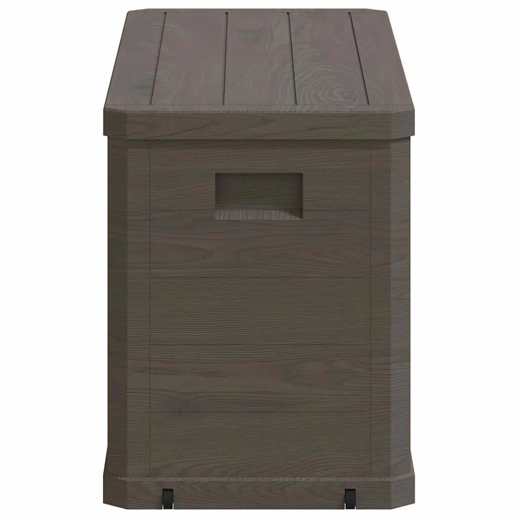 Baule Giardino Esterno 117x45x56 cm Impermeabile in Plastica - Cassone, Cassapanca, Panca, Contenitore Cassa Per Esterno - Marrone