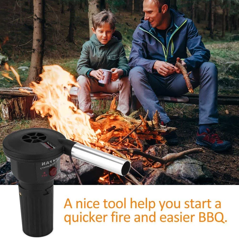 Fdit Soffiatore elettrico per barbecue, potente, poco rumoroso e di dimensioni ridotte, accessorio per picnic