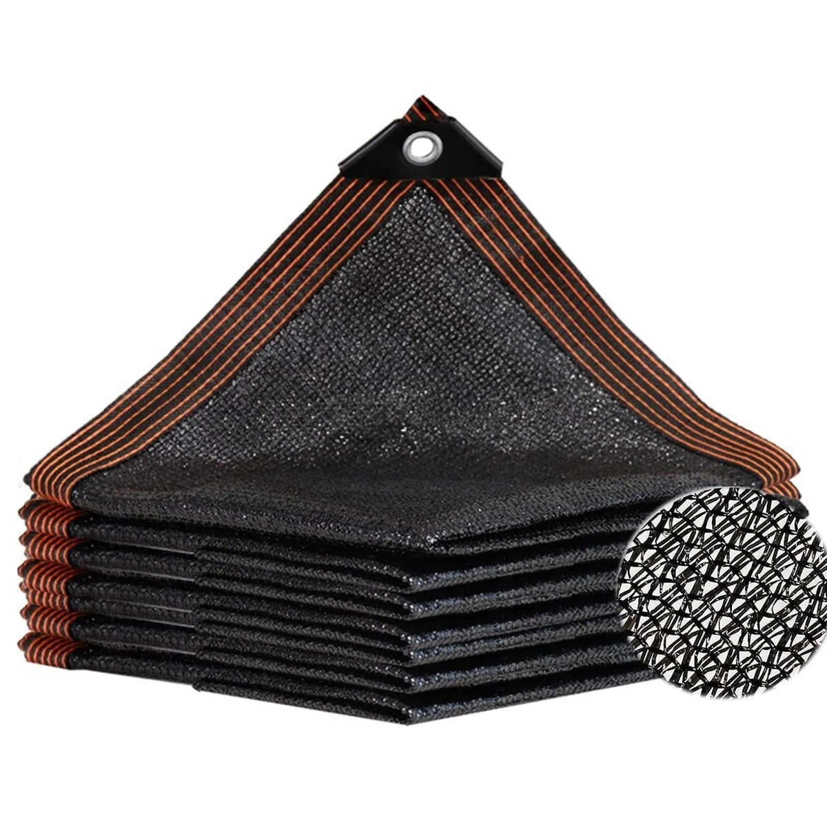 Rete ombreggiante impermeabile, 4 x 10 m, nera, 70% tessuto ombreggiante da giardino, con occhielli, perfetta per piante, balcone, patio, stagno, pollaio, protezione