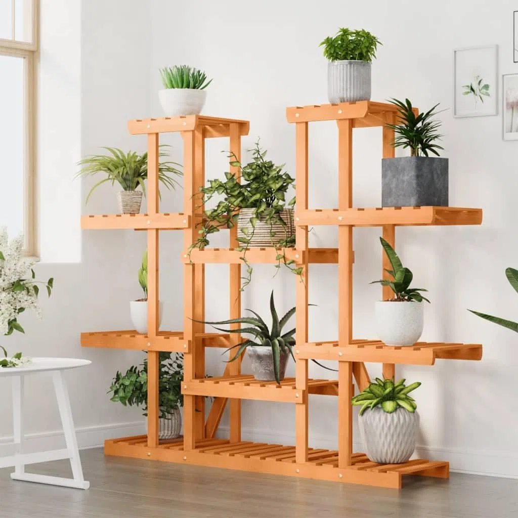 Portafiori in Legno Massello di Abete 110x25x110,5 cm con Supporto Tutore per Piante e Fiori, Graticcio Traliccio Spalliera per Giardino Balcone Serra