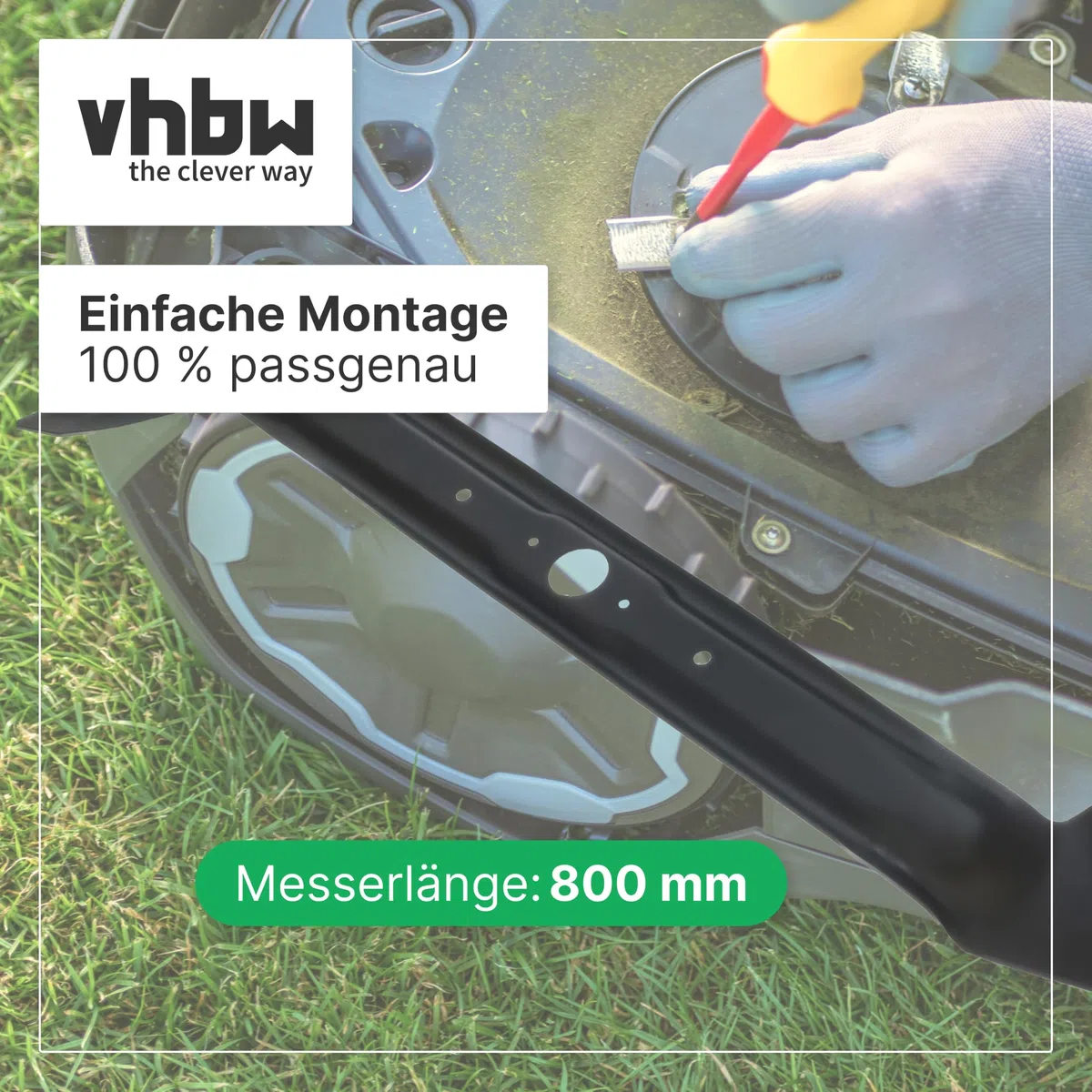 vhbw Lama di ricambio sostituisce Etesia MZ80EX, 70503, MZ80E per tagliaerba - nero, in acciaio 40MnB