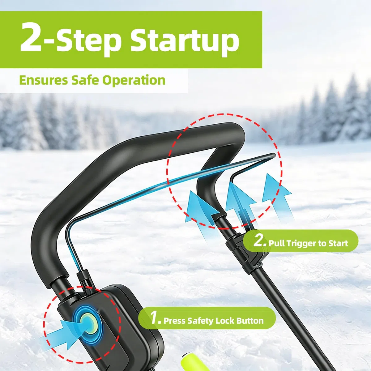 Spazzaneve a Batteria 40V al Litio, Pala da Neve Elettrica con Motore Brushless 3500W, Larghezza 50cm, Lancio Neve 7,6m per Giardino,Vialetto e Ingresso Casa 2Batteries