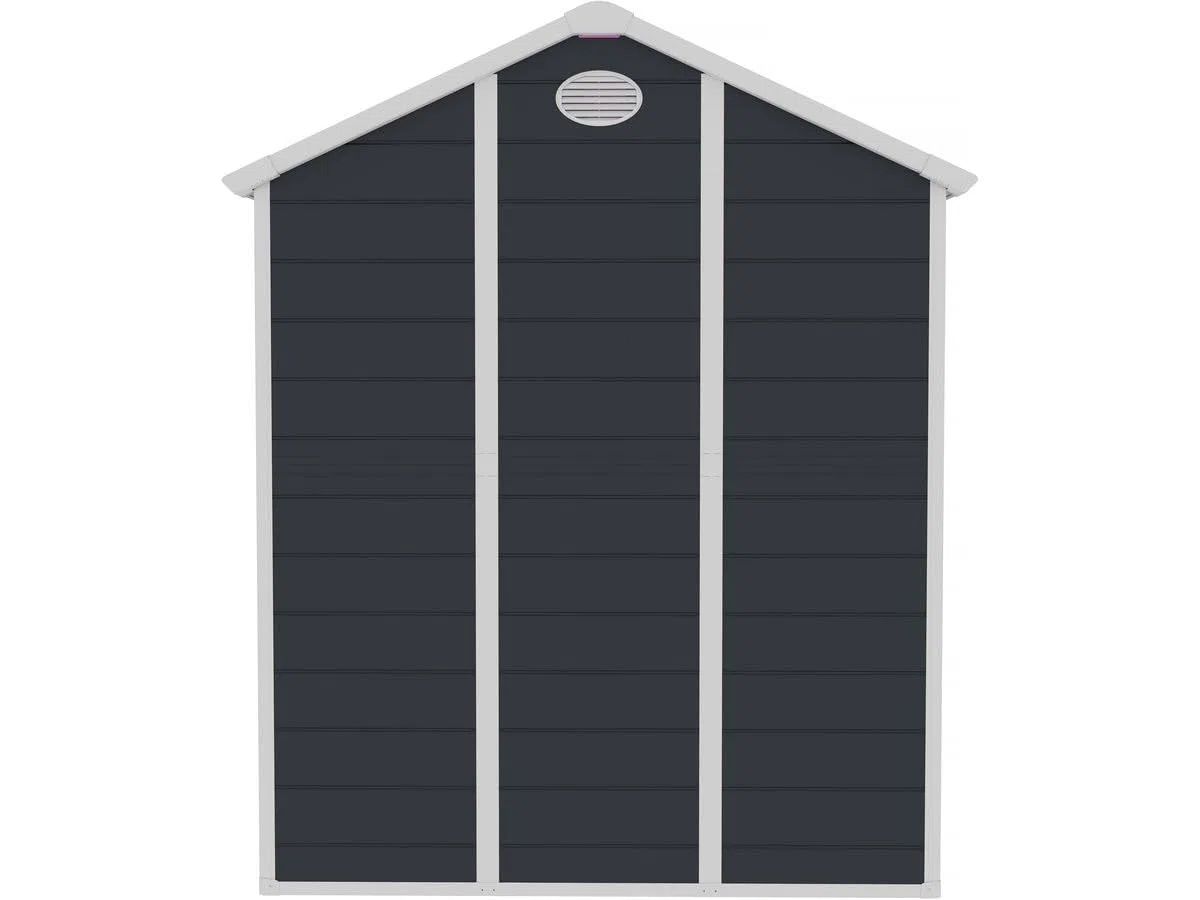 Habitat et Jardin Casetta da Giardino in Resina Texas - 5,23 m² - Kit di Ancoraggio Incluso - Antracite