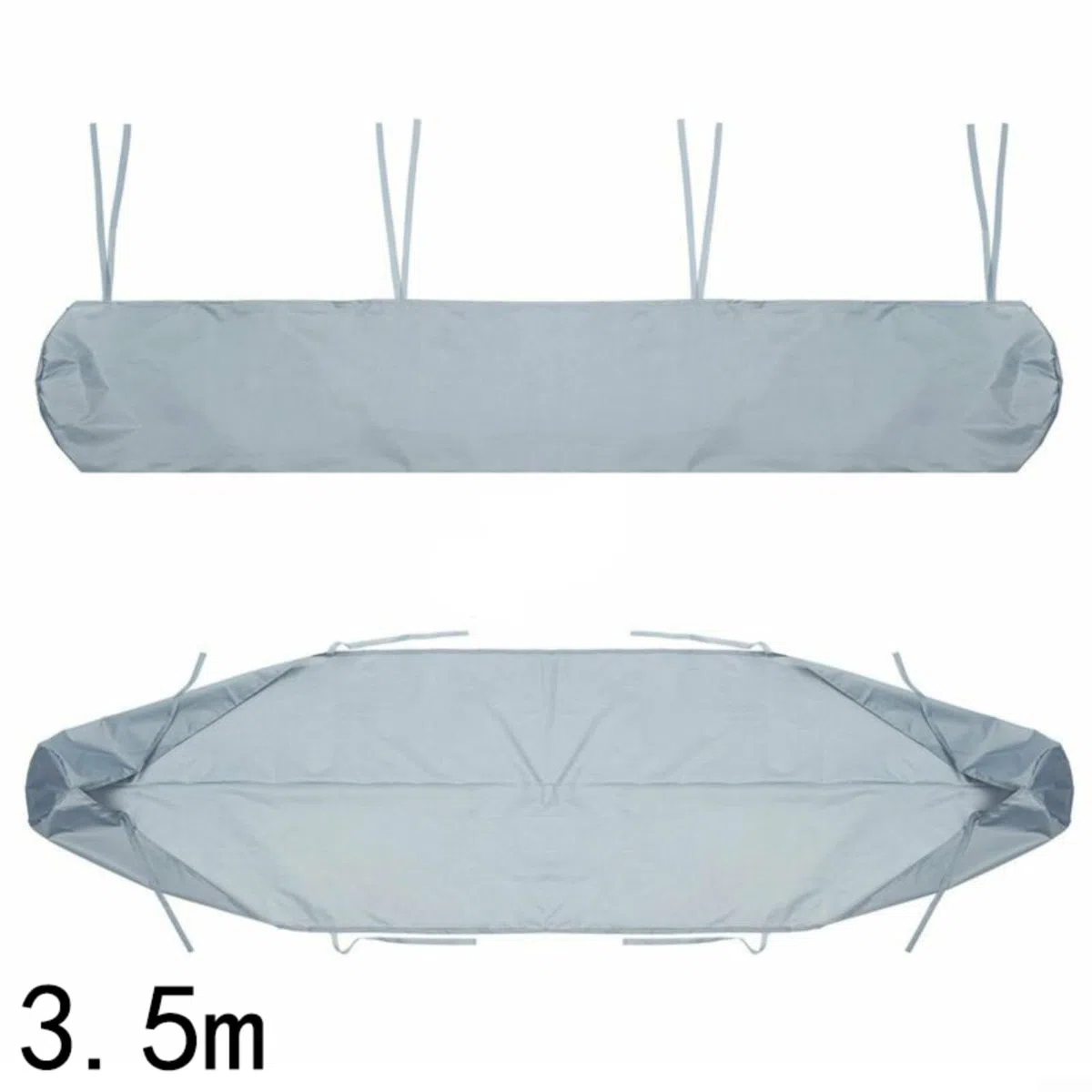 Copertura protettiva per tenda da sole, borsa portaoggetti per veranda esterna, impermeabile, protezione contro la pioggia, la polvere, la protezione per patio esterno invernale (4 m, grigio)