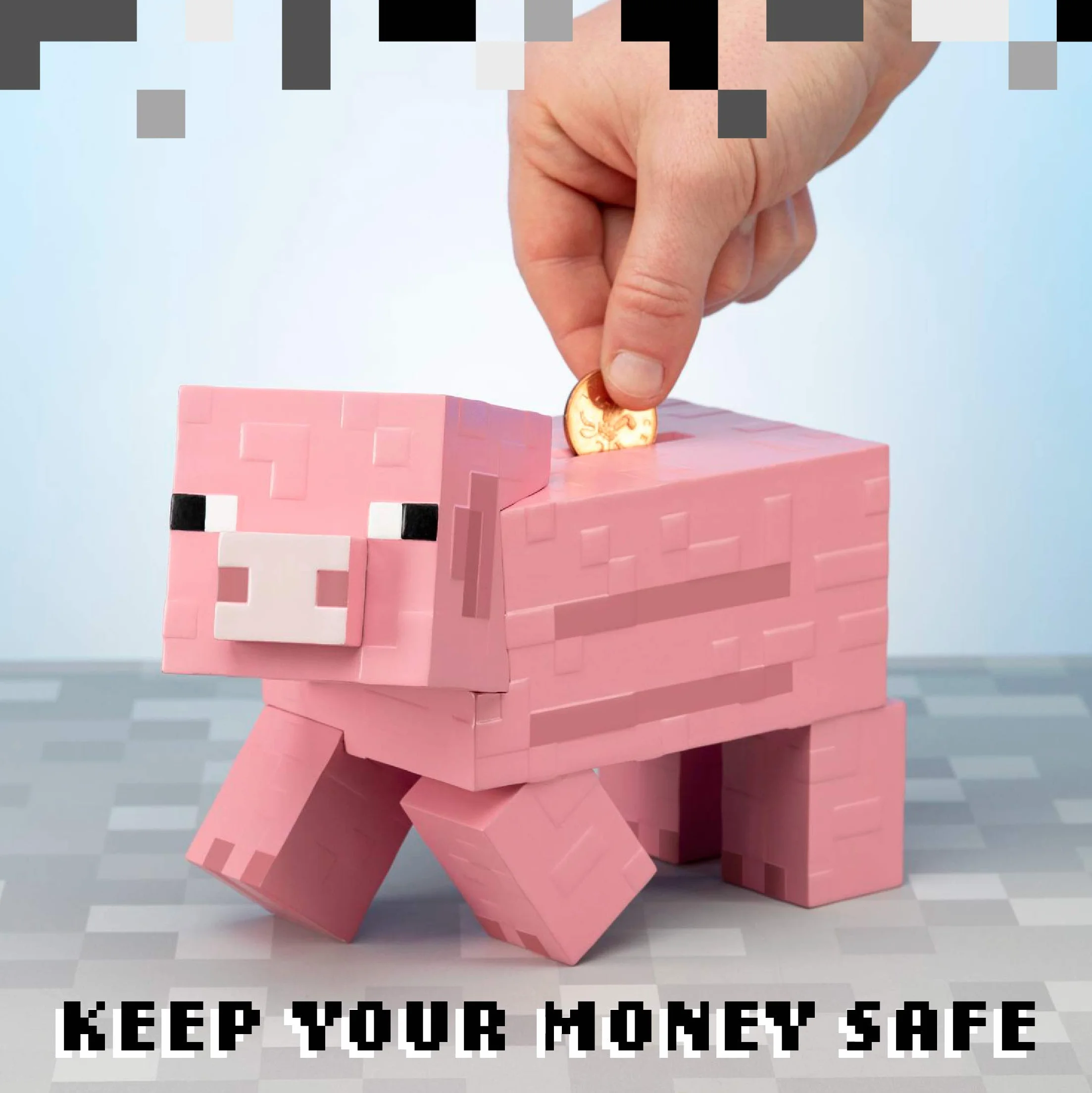 Salvadanaio Minecraft Pig Salvadanio per Bambini, Regalo per Gamer