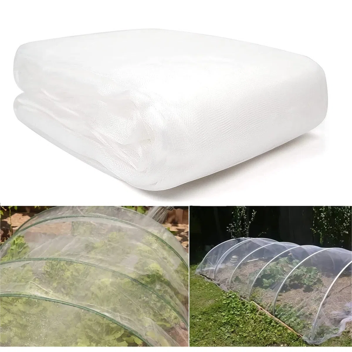Rete Zanzariera di Insetti,Rete Anti Insetti,4x4m Rete di Protezione da Giardino a Maglia Fine,Reti Protettive Serra,Rete di Insetti per Verdure Rete Anti Uccelli per Pianta,Orto,Frutteto,Bianco