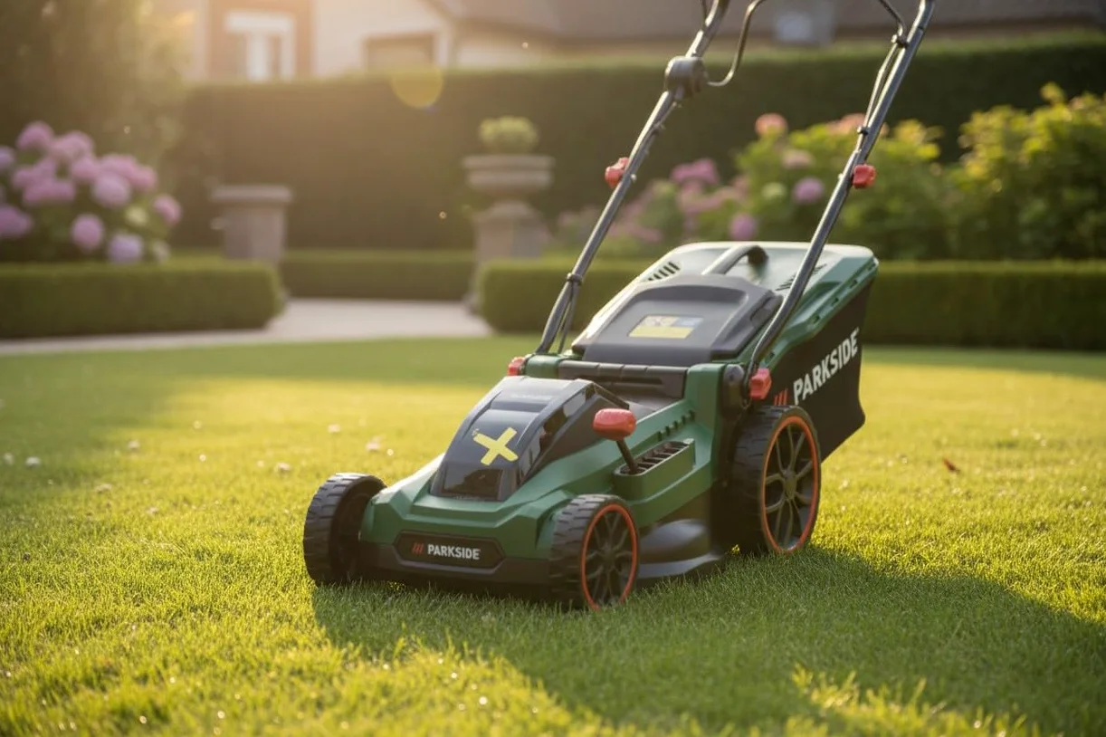 Parkside PRMA 40-Li C1 - Tosaerba a batteria, 40 cm, 2 x 4 ah, motore BRUSHLESS