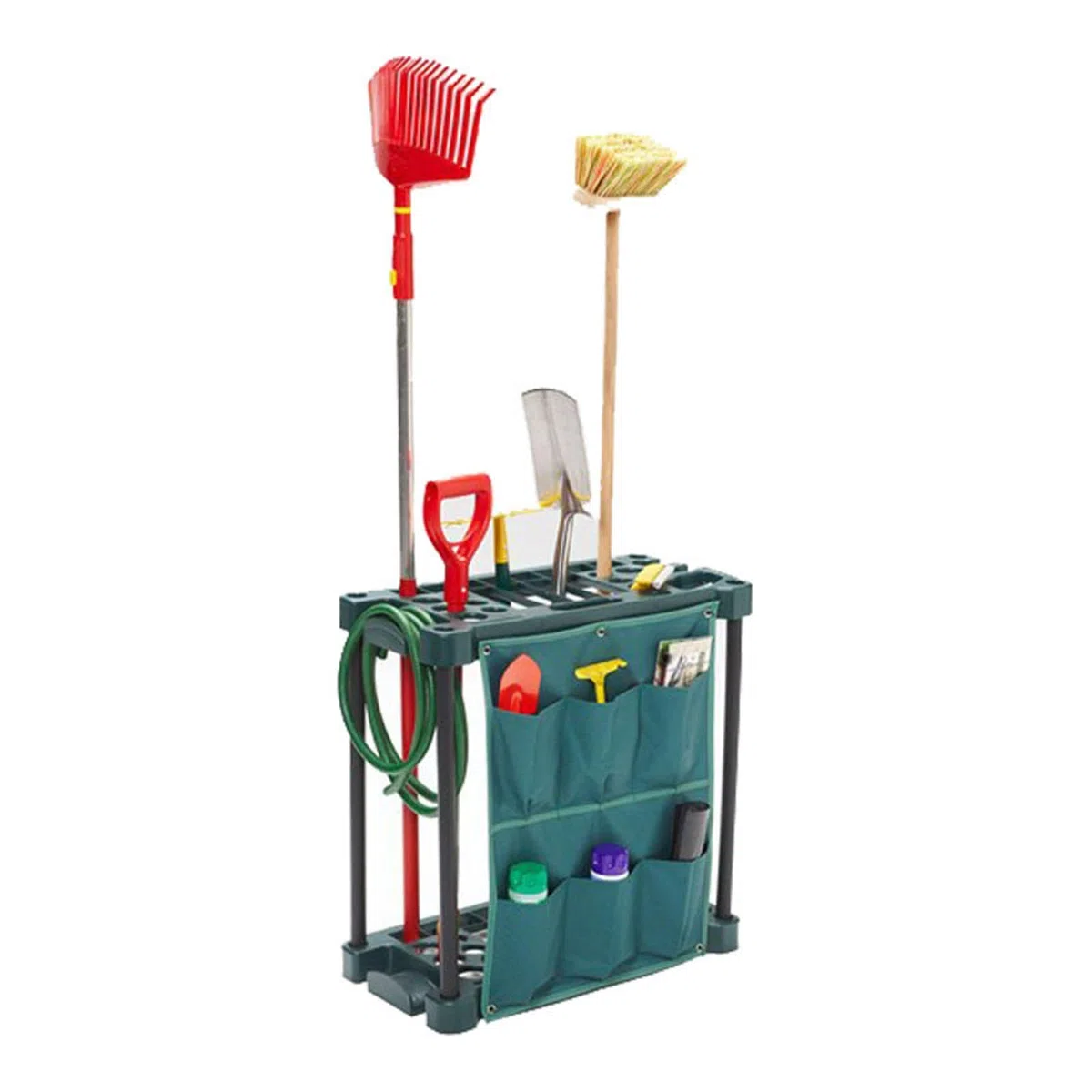 LOVIVER Organizzatore per Attrezzi da Giardino Rastrelliera per Attrezzi da Giardino Durevole Premium Contiene Attrezzi da Giardino Scaffale per Garage