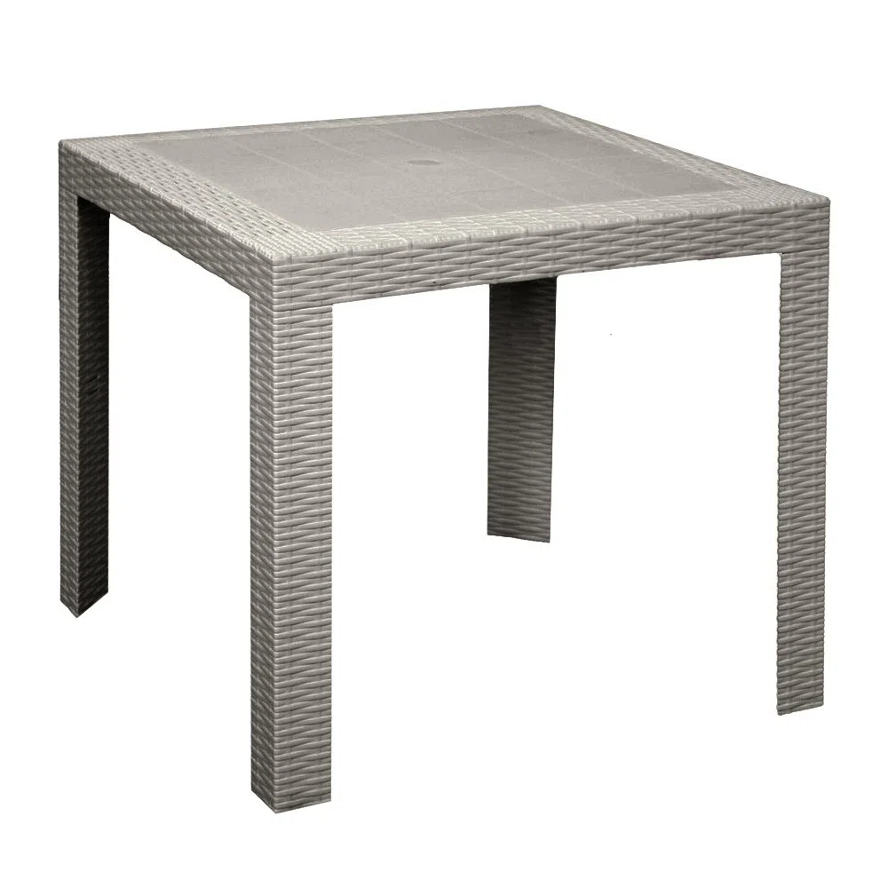 Areta ARE067 Tavolo, Modello Saturno, Tortora, 80 x 80 x 72 cm