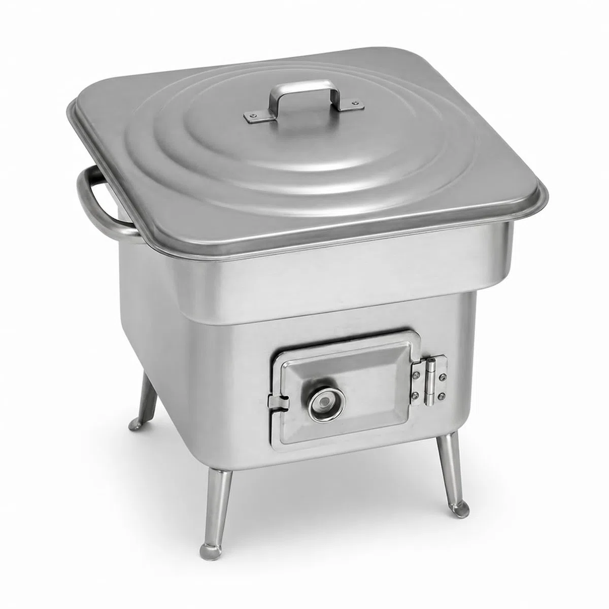 Barbecue a Carbonella Acciaio – Fornacella Piccola BBQ Portatile Griglia Brace per Giardino Terrazza Camping – Carbonella e Legna – Grigliata Famiglia Outdoor