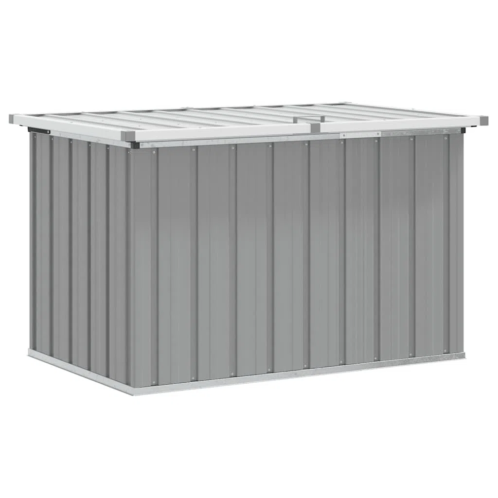 Générique Cassapanca giardino grigio 109 x 67 x 65 cm, scatola portaoggetti esterna in acciaio zincato per cuscini, cuscini e coperte, design senza tempo per terrazza e giardino.