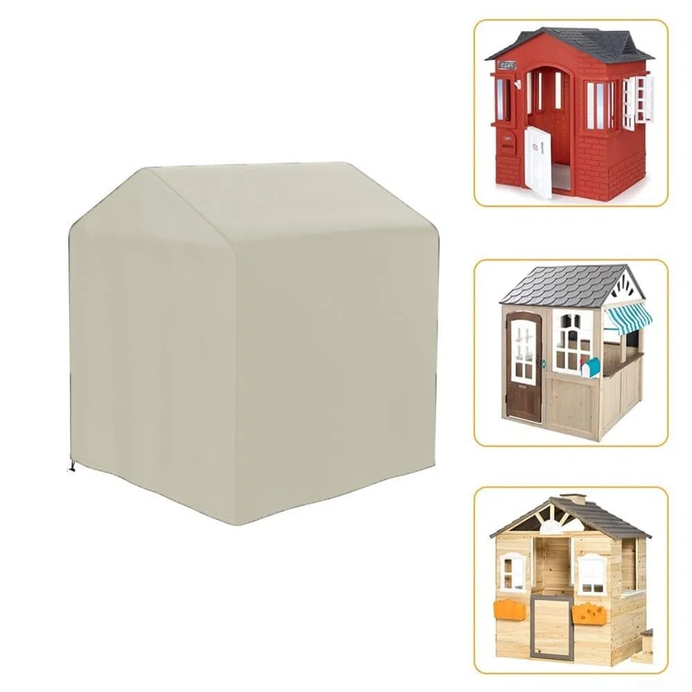 Copertura per casetta dei giochi da esterno in legno 210D, resistente e impermeabile, in tessuto Oxford antipolvere, protezione solare per mobili da giardino, con coulisse, vestibilità