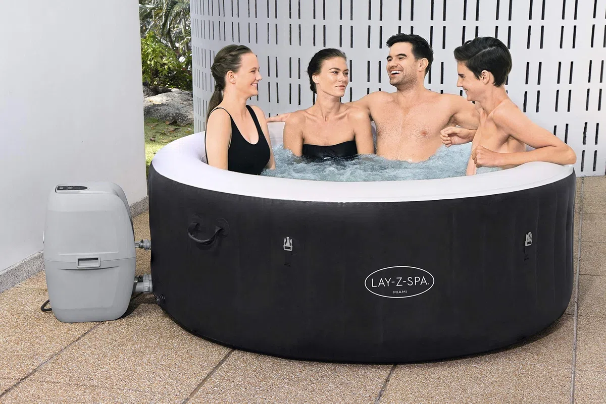 Bestway 60001 Minipiscina idromassaggio gonfiabile Miami Lay-Z-Spa AirJet