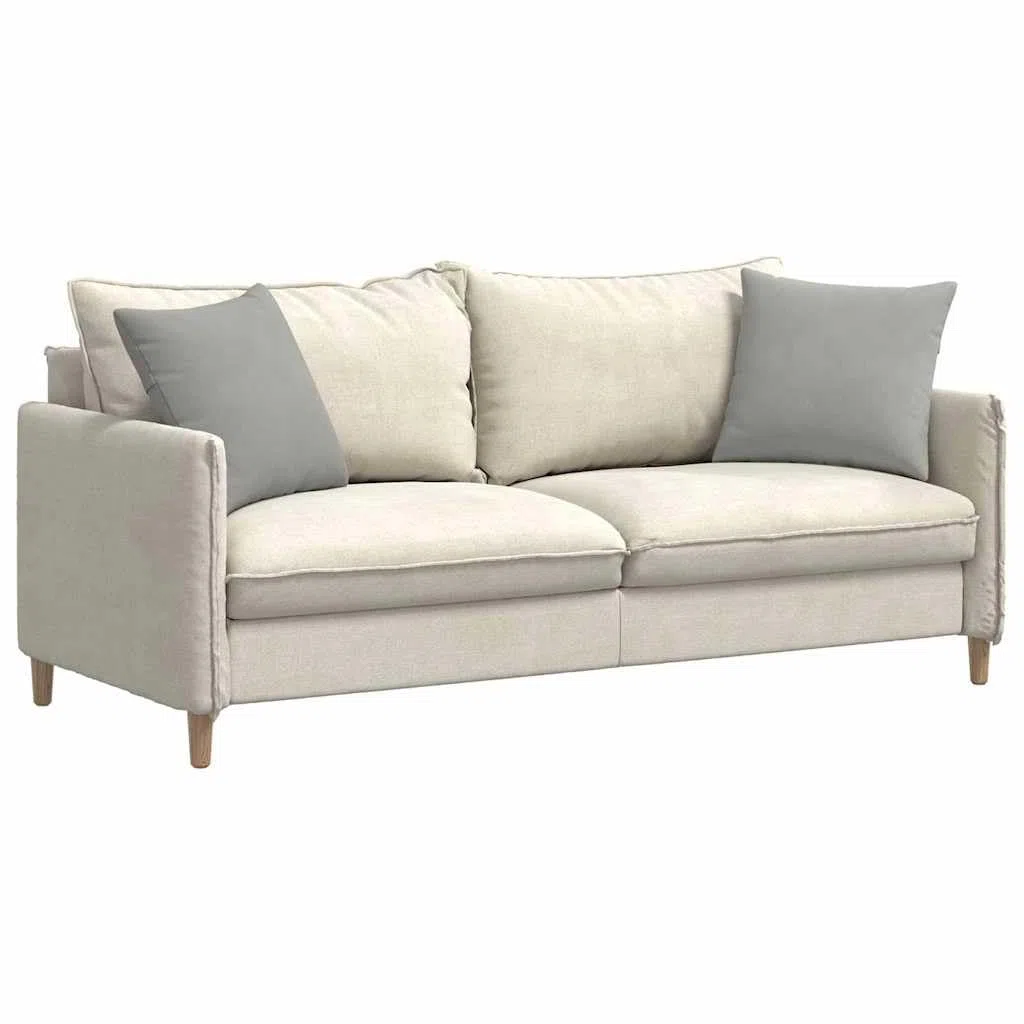 Cuscini da Divano 2 pezzi Grigio chiaro 45 x 45 cm Tessuto morbido sfoderabile imbottitura in fibra di poliestere per comfort interno seduta ergonomico e supporto schienale