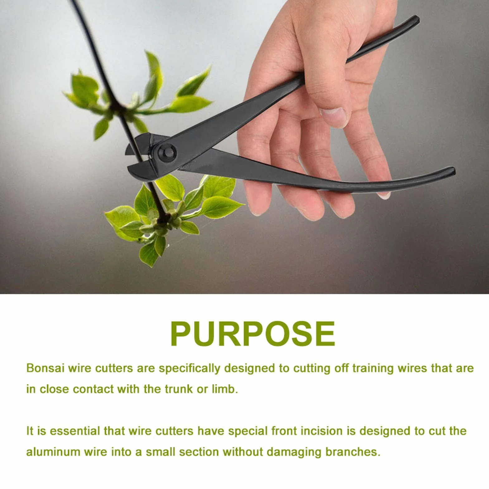 Yosoo Strumenti per Bonsai, Tronchesi per Filo in Lega di Acciaio al Manganese di Grado Professionale da 210 Mm