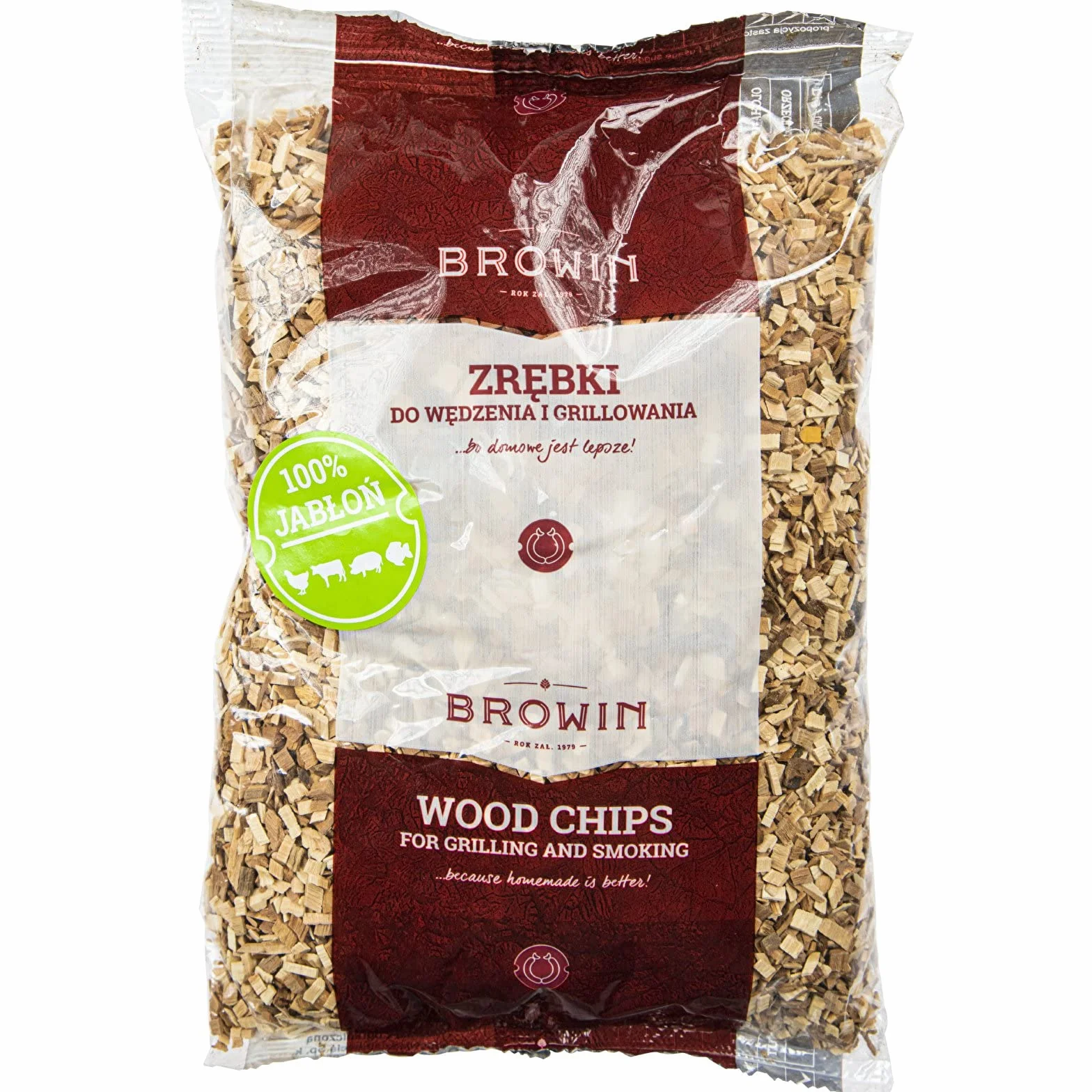 Browin 780820 Trucioli di Legno per affumicare e Grigliare - Il Set: Quercia - 600 g, ciliegio - 450 g, melo - 450 g