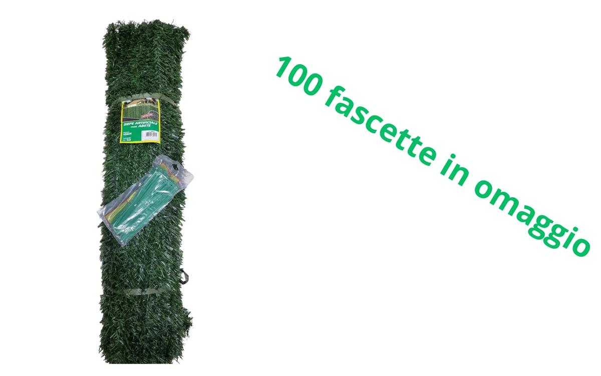 Pinto FERRAMENTA Siepe Finta Artificiale Ultra Coprente Rotolo Rete Frangivento Ornamentale Foglia Edera Sintetica Ringhiera Terrazzo Balcone Giardino Recinzione (Abete, 1X3mt)